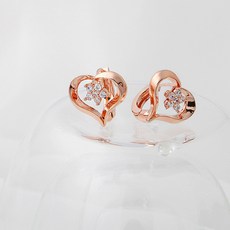 오엠지몰_ OO183485 패션귀걸이 14K GOLD PIN 롤링 하트 귀걸이 _오엠지몰 omgm+ㅋ*