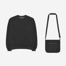 [정품 보증] 아이앱 스튜디오 피그먼트 스웨트셔츠 & 미니백 블랙 IAB Studio Pigment Sweatshirt & Mini