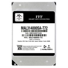 3.5인치 하드디스크 14TB 에프쓰리 HDD SATA3 7200RPM 256MB 14테라, MAL314000SA-T72