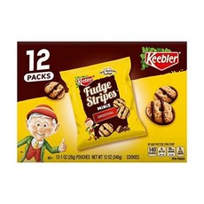 키블러 Keebler On-The-Go Fudge Stripes 쿠키 12 개 (1팩), 퍼지 줄무늬_12 카운트(1팩)