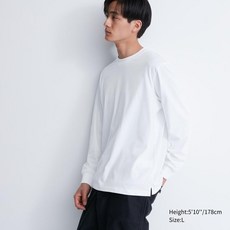 유니클로에어리즘 유니클로 AIRism코튼UV PROTECTION크루넥T(긴팔)