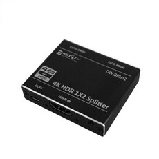 HDMI 2.0 1:2 분배기 2포트 아답터 전원 DW-SPH12, 1개