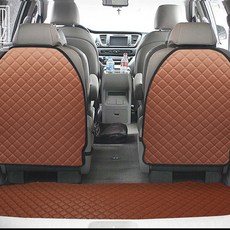 지엠지모터스 퀼팅 가죽 트렁크매트 풀세트, 기아 올뉴카니발 (9인승) (2014년 ~ 2018년), 브라운