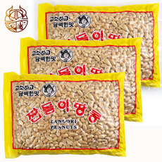 바이킹푸드 짠돌이땅콩 1kg 모음 /짭짤이 조미땅콩 깐땅콩, 3개