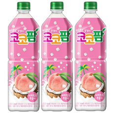 해태음료 코코팜 피치핑크 복숭아, 3개, 1L