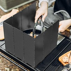 애플민트 캠핑 10단 접이식 가스 버너 바람막이 가림막+케이스