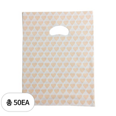 팩스타 펀칭 비닐 포장봉투 가로 30cm x 세로 40cm, 작은하트, 50개
