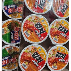 농심 회사야식 육개장사발면 12개 김차사발면 6개 총18개