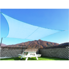 썬키다 HDPE 그늘막 차광막 옥상 천막 썬쉐이드 야외 삼각 사각, 2m x 3m 사각, 하늘