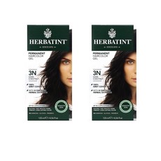 허바틴트 다크체스넛 Herbatint Permanent Haircolor Gel 3N Dark Chestnut 135ml, 2팩