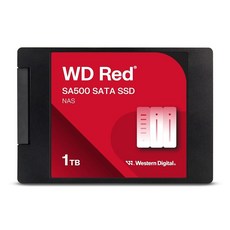 Western Digital SA500내장 SSD 1TB Red NAS 3D SATA III 6Gb/s 2.5"/7mm 최대 560MB/s (WDS100T1R0a), 2.5인치/7mm SSD - hdd2t