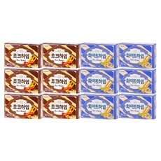 크라운 쵸코하임 47g * 6 + 화이트하임 47g * 6, 12개