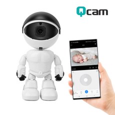 어르신 반려동물 지킴이 모션감지 양방향음성통화 실시간모니터링 큐캠 QCAM-K3 로봇카메라