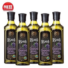 해표 포도씨유 500ml, 5개