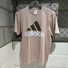 아디다스 [매장정품] 반팔티 에센셜 싱글 저지 빅 로고 티셔츠 IC9356 핑크