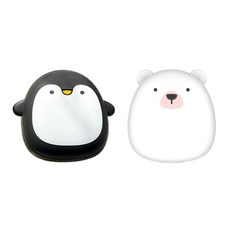  충전식손난로 USB 휴대용 전기 손난로 핫팩 손 따뜻하게 겨울 펭귄북극곰 보조베터리 귀여운 드롭 배송, 2.bear 