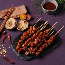 삼삼푸드 수제 꼬치구이 캠핑 홈파티 음식 닭똥집 꼬치 10개