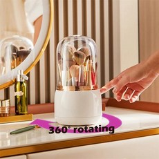 플라스틱서랍 360 ° 회전 메이크업 브러쉬 거치대 휴대용 데스크탑 정리함 보관함 도구 쥬얼리, E, 1개, 1개입