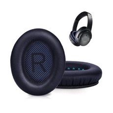 헤드폰 부품 Bose QuietComfort 단백질 가죽 이어 쿠션 용 교체 패드 QC2 QC15 QC25 QC35 QC35II QC45 헤드폰용, Navy Blue, [10] Navy Blue