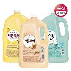 퐁퐁 베이킹소다 레몬식초 아침보리 주방세제 3kg x3개, 02)레몬식초x3개