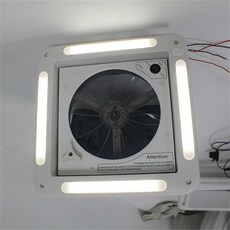 CE RV 지붕 환기 팬 LED 12V 모터 홈 팬 3 속도 흡기 및 배기 캠핑카 RV 지붕 배기 팬 레크리에이션 차, 03 Model A With led, 1개