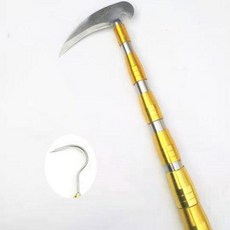 작살 새총 낚시 스킨스쿠버 전문가용 슬링샷 유운 스테인리스강 신축대 사망대 낫대 작살대 수초대 빈랑대 참죽, 10 7m보강송스테인리스칼+갈고리