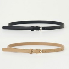 링서울 [선물옵션] 15mm eco leather belt - [silvergold]