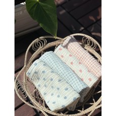 Serenity 세레니티 코튼캔디 키친크로스 주방행주 요루거즈면4겹, 고리없음, 핑크, 2개