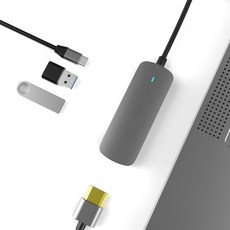 멀티포트 USB 허브 어댑터 15 in 1 type-c 12*6.3*1.9CM, 회색
