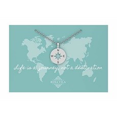 Rosa Vila Inspirational Compass Necklace Friendship Compass Ne/45028