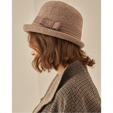 닥스 20FW 세피아 스트랩배색 울혼방 페도라 DLHE0D003S2