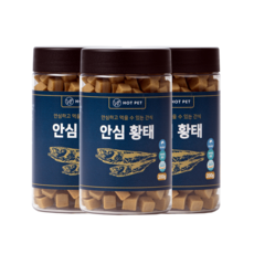 핫펫 강아지 안심 져키 간식 200g 황태 3개 활력 안심 - 강아지황태간식