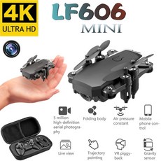 LF606 4K HD 카메라 Wifi FPV Selfie 헬리콥터 고도와 미니 드론 Quadcopter Profesional Drones Kids Toys|카메라 드론|, 1개, 4K 1B Bag White, 단일
