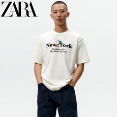 ZARA 남자 반팔티셔츠 맨투맨 캐릭터 티셔츠 0722428 251