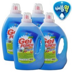 버블윅 겔펀치 액체세제 3100ml X 4개 세탁세제