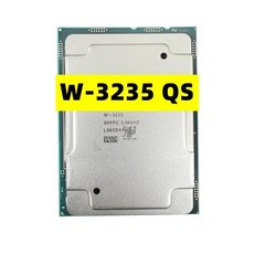 Xeon W-3235 QS 버전 CPU 프로세서 3235 3.3GHz 12 코어 24 스레드 19.25MB 180W LGA3647, 한개옵션0