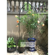 가든 아치 장미 울타리 넝쿨 덩굴 게이트 대문 터널 화단 꾸미기 정원 전원 주택 조경, 블랙 80센티