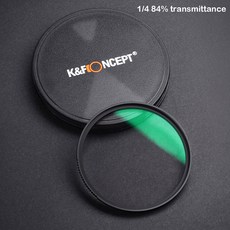 카메라필터 K&amp; F Concept-블랙 미스트 디퓨저 1/4 1/8 렌즈 필터 키트 나노-X 시리즈용 다층 코팅 49mm, China, 0.84 transmittance, 82mm, 1개