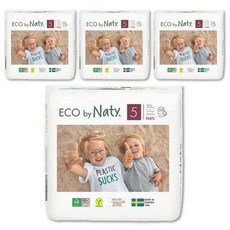 [Eco by Naty] 네띠 친환경 팬티 기저귀 5단계 20매 x 4팩, 사이즈:(팬티형) 5단계 20매입 x 4팩