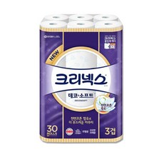 크리넥스 데코앤소프트 3겹 화장지, 30m, 30개입, 1개