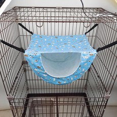 걸이식 고양이 침대 애완 동물 해먹 고양이집 겨울 통기성 햄스터, 3.Light Blue, 1개