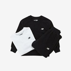 국내매장판 뉴발란스 키즈 BASIC ESSENTIAL_3PCS 스웻셋업 NK9YEB105U블랙