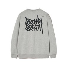 [시즌특가] [10월 24일 배송] 브라운브레스 TAG CREWNECK - MELANGE GREY