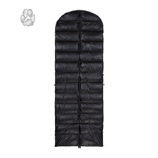 MANU-004 WEARABLE SLEEPING BAG (착용식 침낭 삼계절/동계), 구스다운 900G, 1개, SHINY BLACK
