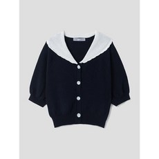 남자배색반팔가디건