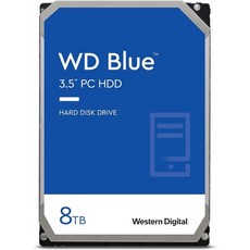 [해외] Western Digital 8TB WD Blue PC 내장 하드 드라이브 HDD - 5640RPM SATA 6Gb/s 128MB 캐시 3.5인치 - WD80EAZZ