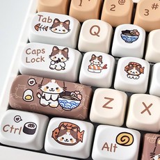 초코 냥냥이 영문 키캡 FullKey MOA높이 PBT