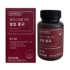 모어네이처 콜레스테롤 케어 발효 홍국 500mg x 60정 / win, 단일