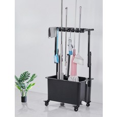  이동식 대걸래 밀대 보관함 대형 욕실 청소도구 호텔 도구함, 단일옵션 