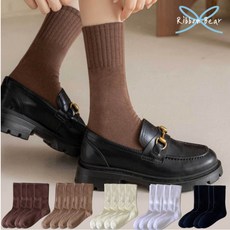 리본베어 심플 골지 여성 양말 10켤레 5색상